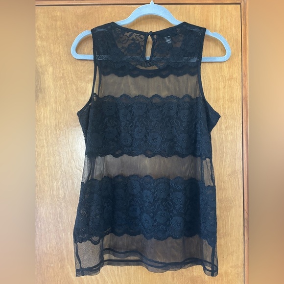 INC International Concepts Black Lace Camisole - Picture 4 of 5